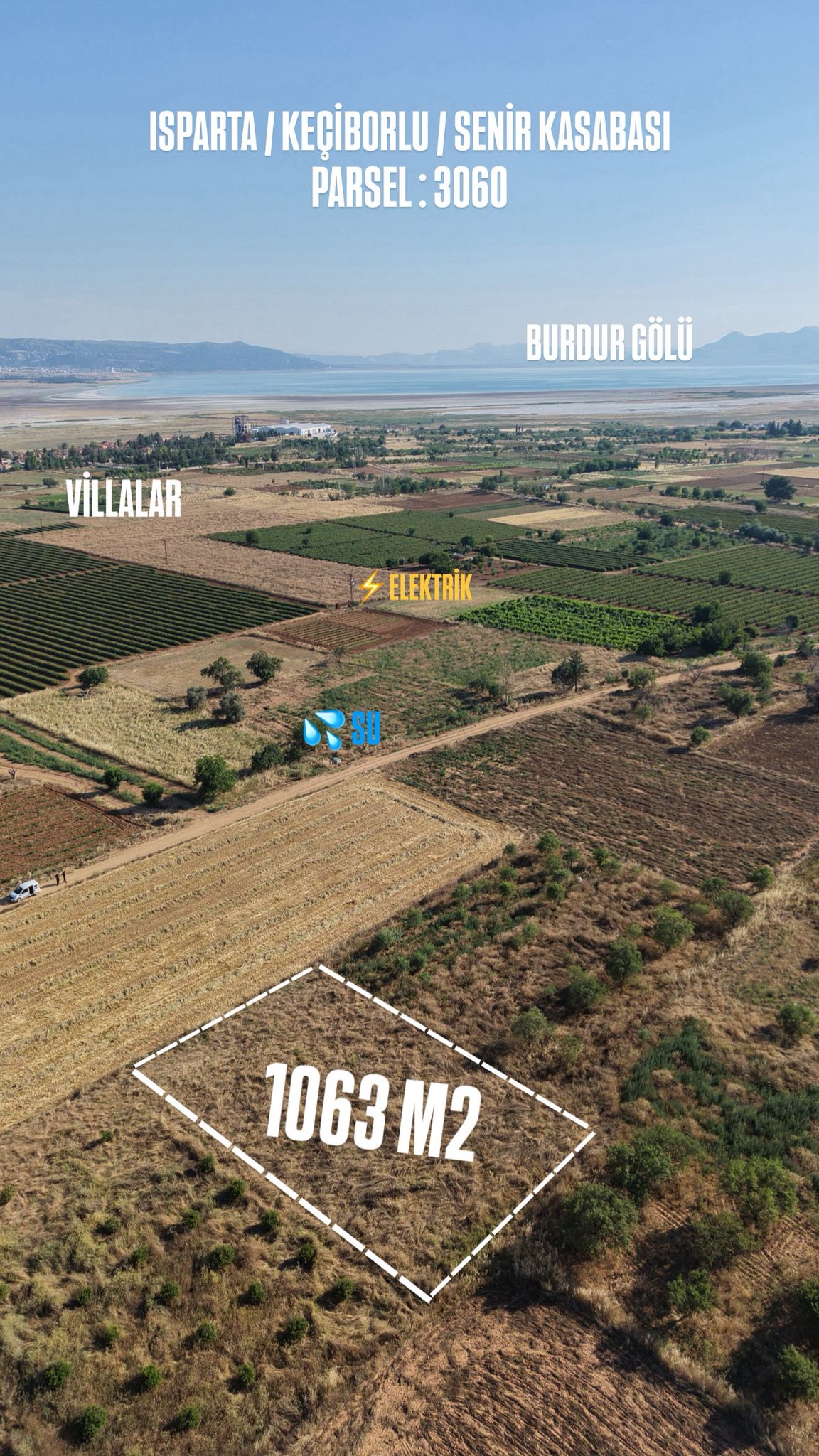 Isparta/Keçiborlu/Senir Kasabası Acil Satılık Arsa