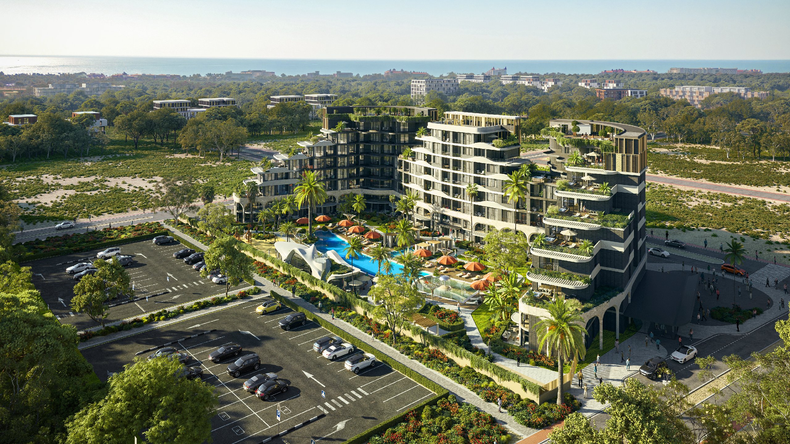 Apartments for sale in the hotel project in Antalya